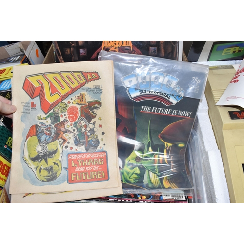 887 - COLLECTION OF COMICS AND YU-GI-OH CARDS, comics include 2000AD programme 13 and 14, all cards and co... 