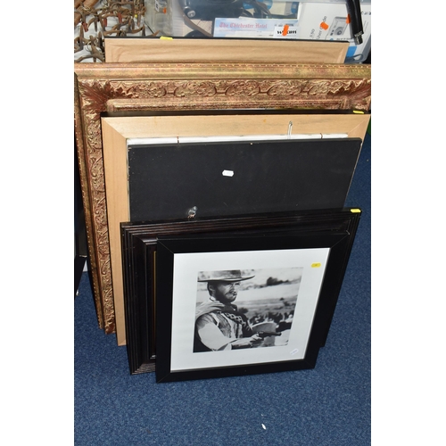 888 - THREE BOXES AND LOOSE FRAMED FILM, MUSIC, AND POP CULTURE PICTURES to include images of Marilyn Monr... 