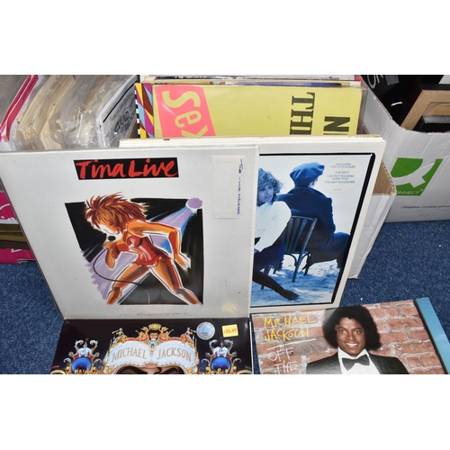 889 - A BOX OF APPROXIMATELY FIFTY MOSTLY EIGHTIES AND NINETIES LPS to include four Kate Bush records comp... 