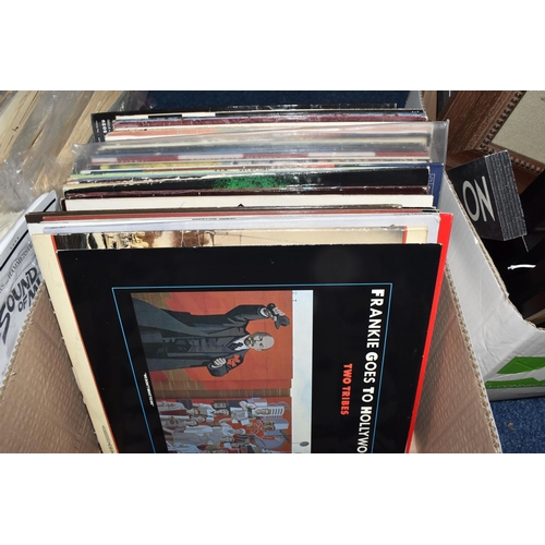 889 - A BOX OF APPROXIMATELY FIFTY MOSTLY EIGHTIES AND NINETIES LPS to include four Kate Bush records comp... 