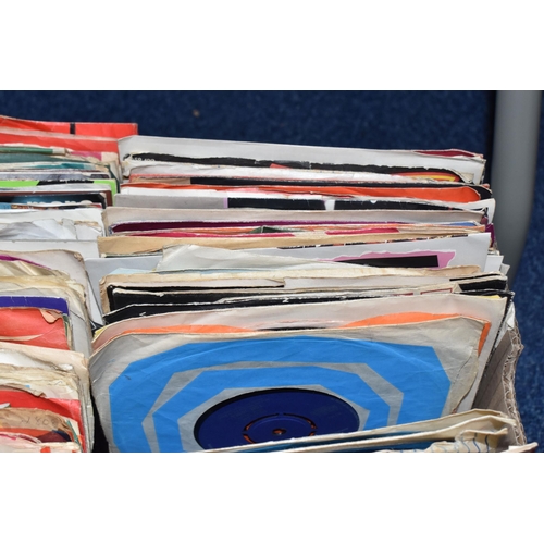 896 - A BOX OF APPROXIMATELY SIXTY 45 RPM SINGLES to include artists Frank Sinatra, Adam and The Ants, Edd... 