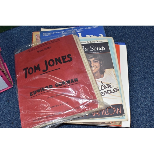 897 - ONE BOX OF SHEET MUSIC containing approximately 55 pieces of sheet music from classical and operatic... 