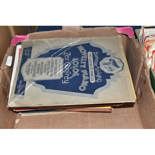 897 - ONE BOX OF SHEET MUSIC containing approximately 55 pieces of sheet music from classical and operatic... 