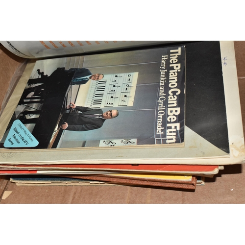 897 - ONE BOX OF SHEET MUSIC containing approximately 55 pieces of sheet music from classical and operatic... 