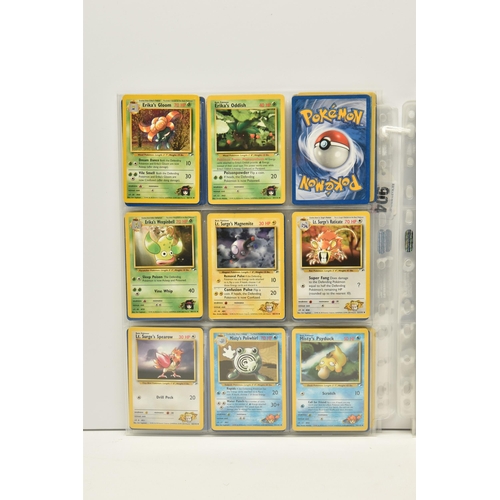 904 - PARTIALLY COMPLETE POKEMON GYM HEROES SET, includes holos 5, 6, 7, 8, 9, 12, 13, 18 and 19, card con... 