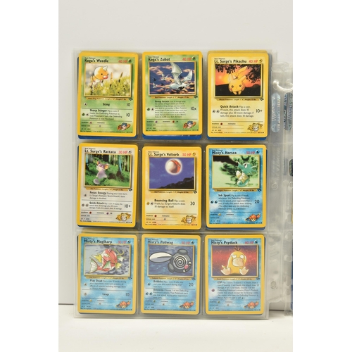 905 - PARTIALLY COMPLETE POKEMON GYM CHALLENGE SET, includes holos 1, 8, 10 and 20, card condition varies