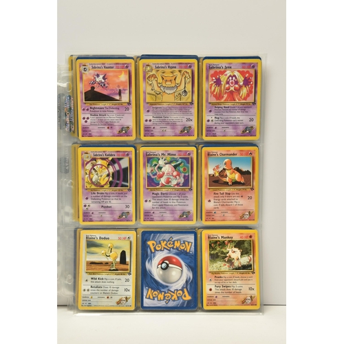 905 - PARTIALLY COMPLETE POKEMON GYM CHALLENGE SET, includes holos 1, 8, 10 and 20, card condition varies