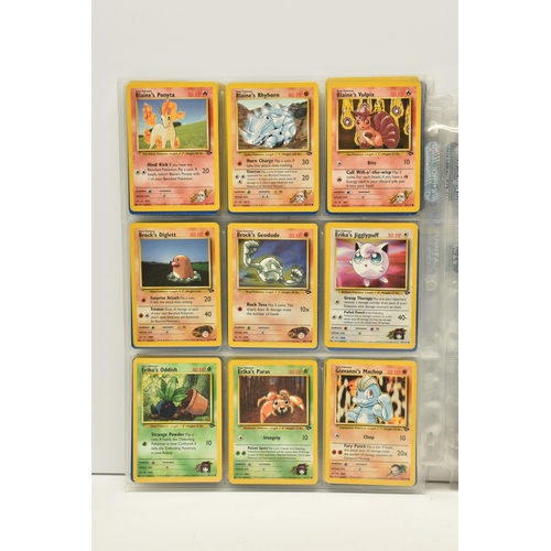 905 - PARTIALLY COMPLETE POKEMON GYM CHALLENGE SET, includes holos 1, 8, 10 and 20, card condition varies