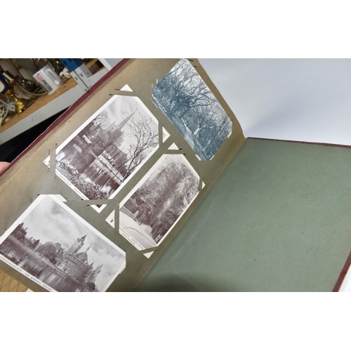 917 - ONE ALBUM AND ONE BOX OF POSTCARDS, the album contains 250 early -mid 20th century examples featurin... 