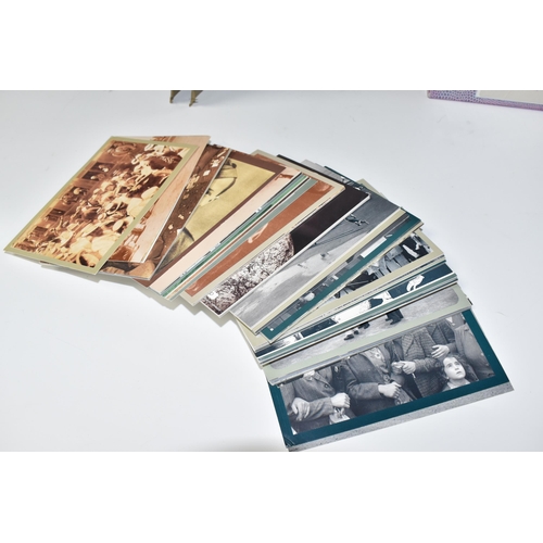 917 - ONE ALBUM AND ONE BOX OF POSTCARDS, the album contains 250 early -mid 20th century examples featurin... 