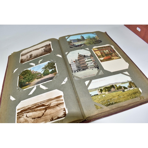 917 - ONE ALBUM AND ONE BOX OF POSTCARDS, the album contains 250 early -mid 20th century examples featurin... 