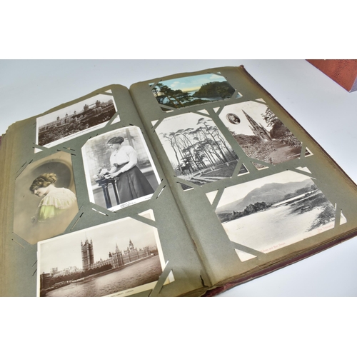 917 - ONE ALBUM AND ONE BOX OF POSTCARDS, the album contains 250 early -mid 20th century examples featurin... 