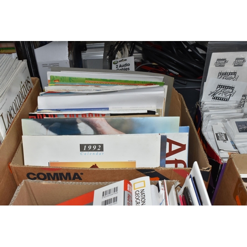 919 - SEVEN BOXES AND LOOSE AFRICAN RELATED EPHEMERA to include a vast amount of modern Postcards, Photoca... 