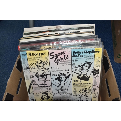 936 - A BOX OF MOSTLY BEATLES AND ROLLING STONES LPS to include twelve Rolling Stones records comprising t... 