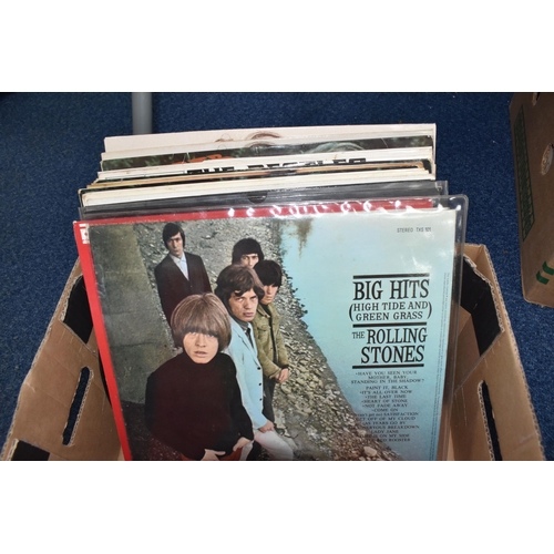 936 - A BOX OF MOSTLY BEATLES AND ROLLING STONES LPS to include twelve Rolling Stones records comprising t... 