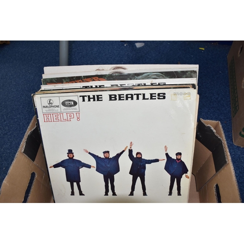 936 - A BOX OF MOSTLY BEATLES AND ROLLING STONES LPS to include twelve Rolling Stones records comprising t... 