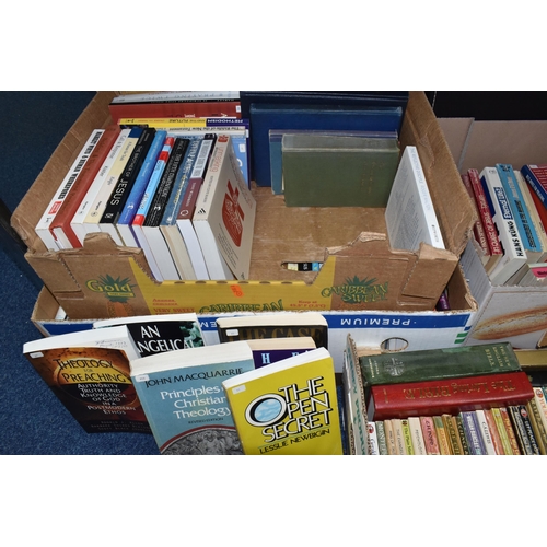 946 - TEN BOXES OF BOOKS ON RELIGION containing several hundred titles in hardback and paperback formats, ... 