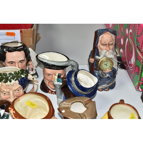 960 - ONE BOX AND LOOSE ROYAL DOULTON CHARACTER JUGS, forty character jugs to include Old Father Time D706... 