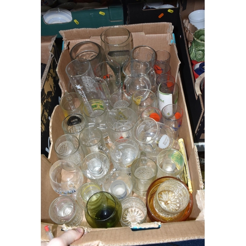 1000 - SIX BOXES AND LOOSE CERAMICS, GLASS, BREWERIANA AND SUNDRY ITEMS, to include twelve x Wood & Sons Ch... 