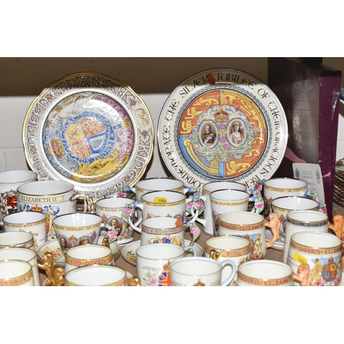 1003 - A COLLECTION OF PARAGON ROYAL COMMEMORATIVE CERAMICS, approximately fifty pieces to include plates, ... 