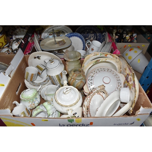 1006 - SIX BOXES AND LOOSE CERAMICS to include a large assortment of vintage tea wares to include a quantit... 