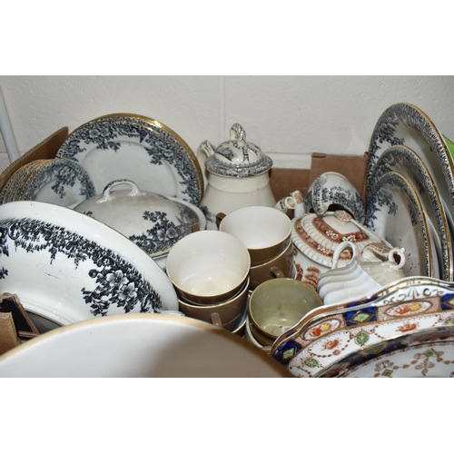 1006 - SIX BOXES AND LOOSE CERAMICS to include a large assortment of vintage tea wares to include a quantit... 