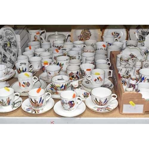 1009 - ONE BOX AND LOOSE FIRST WORLD WAR COMMEMORATIVE VICTORY AND PEACE PORCELAIN, to include mugs, cups a... 