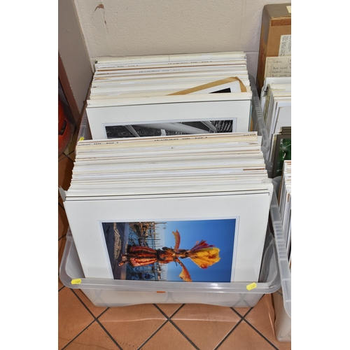 1021 - A QUANTITY OF MOUNTED PHOTOGRAPHIC PRINTS, most taken by renowned photographer David Keith Jones, co... 