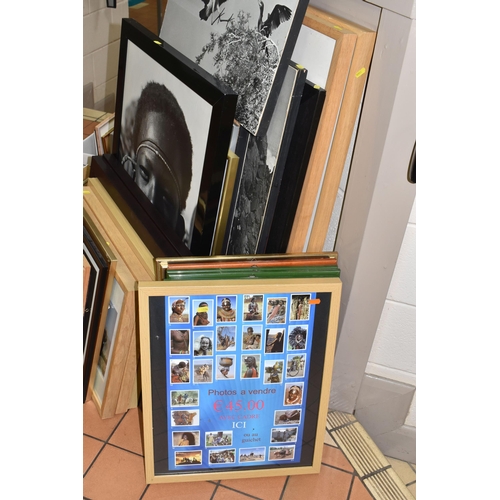 1024 - A QUANTITY OF FRAMED PRINTS AND PHOTOGRAPHS, the photographs are mostly African landscapes, African ... 