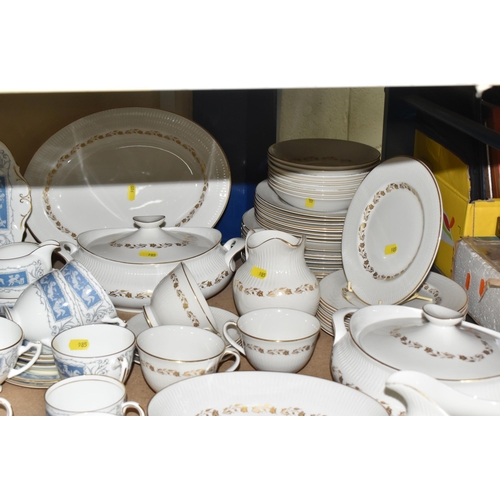 985 - A COLLECTION OF DINNERWARE, to include Coalport 'Revelry', two cake plates, cake slice, eight biscui... 