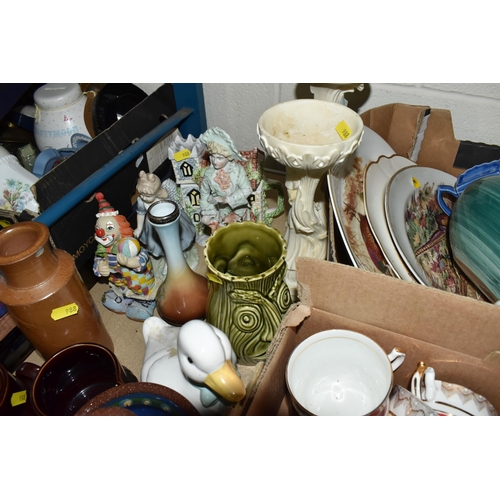 988 - FIVE BOXES AND LOOSE ASSORTED CERAMICS to include Bilton's coffee ware comprising cups, saucers, sid... 