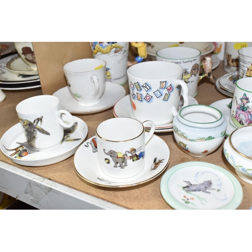 991 - A COLLECTION OF NURSERY WARE CUPS, SAUCERS AND BOWLS ETC, to include a Tuscan China cup and saucer h... 