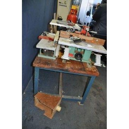 50 - A VINTAGE KITY MULTI TOOL SYSTEM, including a 617 table saw, a 627 spindle moulder, a 535 planer joi... 