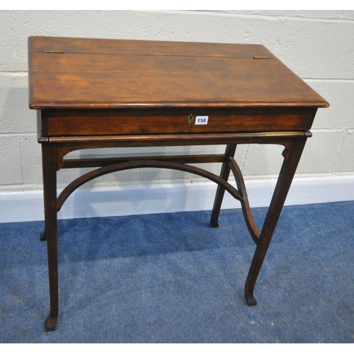 158 - A THEODORE ALEXANDER KAYE CAMPAIGN DESK, with a hinged action top with forward motion writing surfac... 