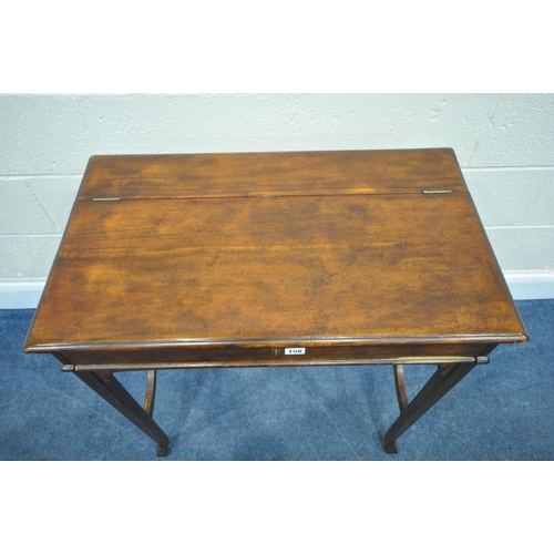 158 - A THEODORE ALEXANDER KAYE CAMPAIGN DESK, with a hinged action top with forward motion writing surfac... 