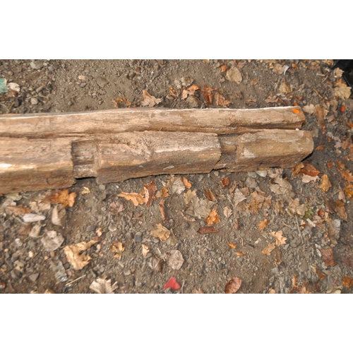 2 - A PERIOD RUSTIC OAK CEILING BEAM 7 1/2in square and 114in (291cm) in length condition Report: some h... 