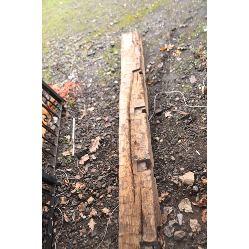 2 - A PERIOD RUSTIC OAK CEILING BEAM 7 1/2in square and 114in (291cm) in length condition Report: some h... 