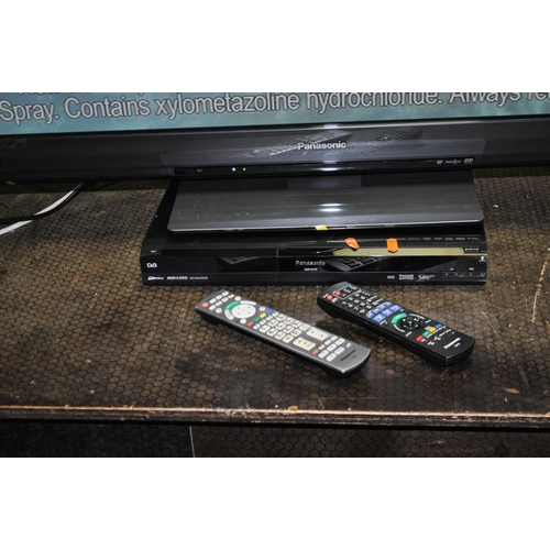 57 - A PANASONIC TX-P42ST30B 42in TV with remote and a Panasonic DVD player with remote (both PAT pass an... 