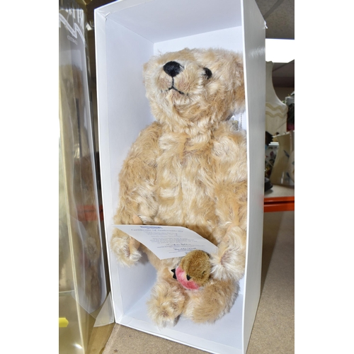 835 - THREE BOXED LIMITED EDITION MERRYTHOUGHT TEDDY BEARS, Merrythought for Compton & Woodhouse 'Barney' ... 