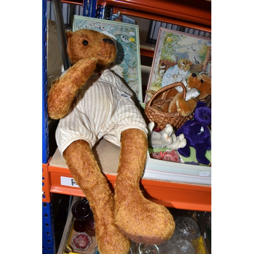 839 - A COLLECTION OF ASSORTED TEDDY BEARS, to include a large modern limited edition ginger plush Merryth... 