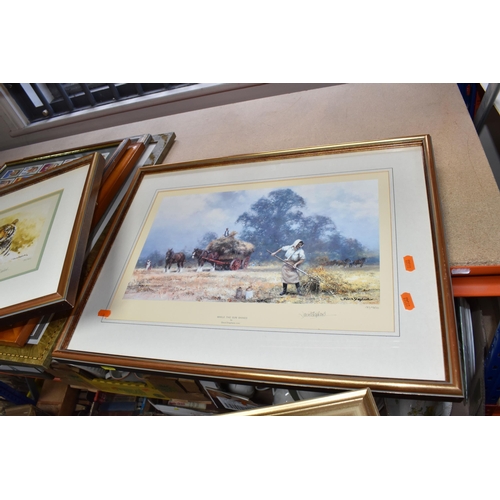 871 - A SMALL QUANTITY OF PICTURES AND PRINTS INCLUDING DAVID SHEPHERD ETC, David Shepherd signed prints c... 