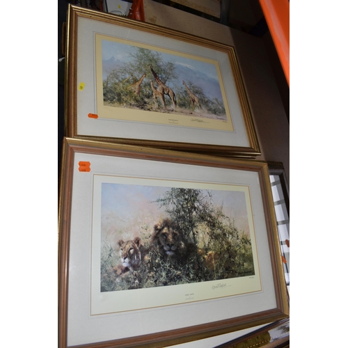 871 - A SMALL QUANTITY OF PICTURES AND PRINTS INCLUDING DAVID SHEPHERD ETC, David Shepherd signed prints c... 