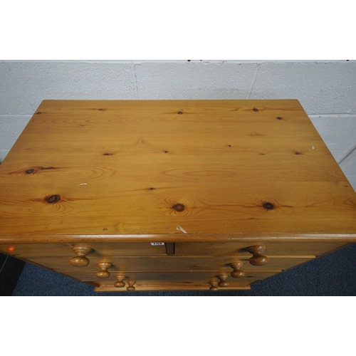 159 - A MODERN PINE CHEST OF TWO SHORT OVER THREE LONG DRAWERS, width 93cm x depth 54cm x height 100cm, co... 