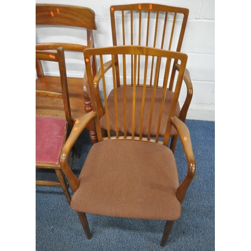 172 - TEN CHAIRS, varying in shape, size, style, timbers, upholstery, etc, condition report: all ideal for... 