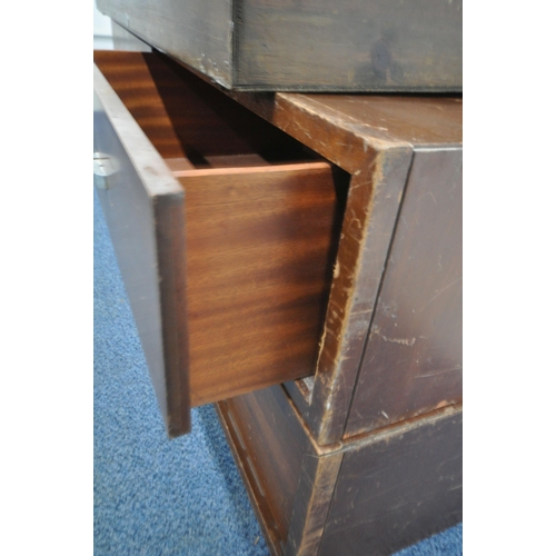 177 - A PAIR OF TWO DRAWER CABINETS, width 153cm x depth 54cm x height 29cm, along with a lidded storage b... 