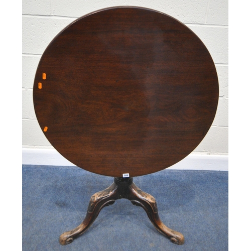 209 - A VICTORIAN AND LATER TILT TOP BIRD CAGE TRIPOD TABLE, the later circular top raised on a tapered su... 