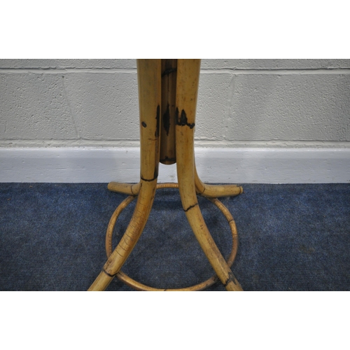 232 - A 1970'S BAMBOO COAT/ HAT STAND, with various shaped arms, height 183cm, condition report: general s... 