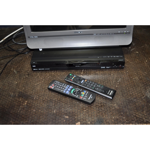 53 - A SONY KDL-20B40 20in TV WITH REMOTE and a Panasonic DMR-EX768EB HDD/DVD recorder with remote (both ... 