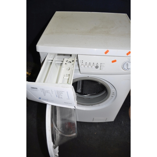 72 - A ZANUSSI ZWF1210W WASHING MACHINE, width 60cm x depth 60cm x height 85cm (PAT pass, spin cycle run ... 