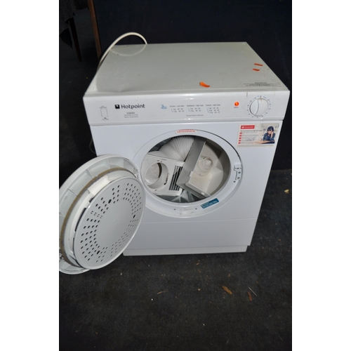 73 - A HOTPOINT V3D01 SMALL TUMBLE DRYER with outlet pipe, width 48cm, depth 45cm, height 67cm (PAT pass ... 